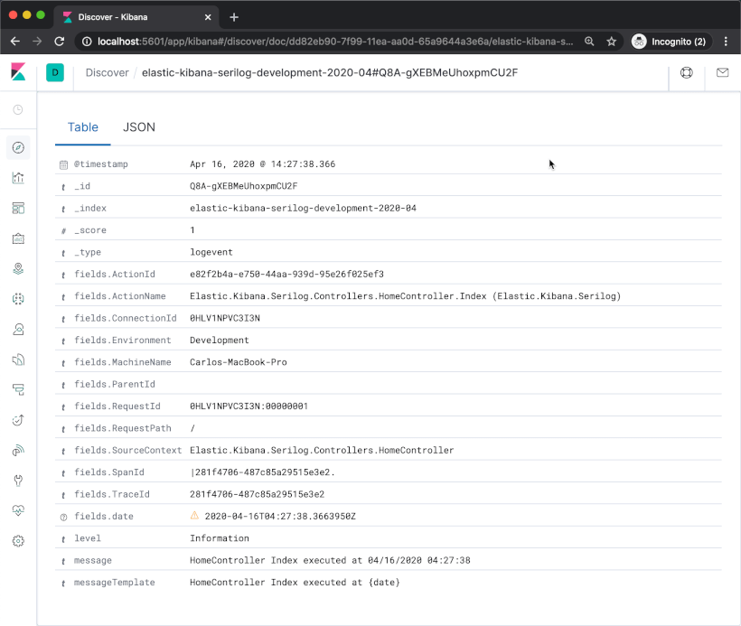 Kibana : View Single Document