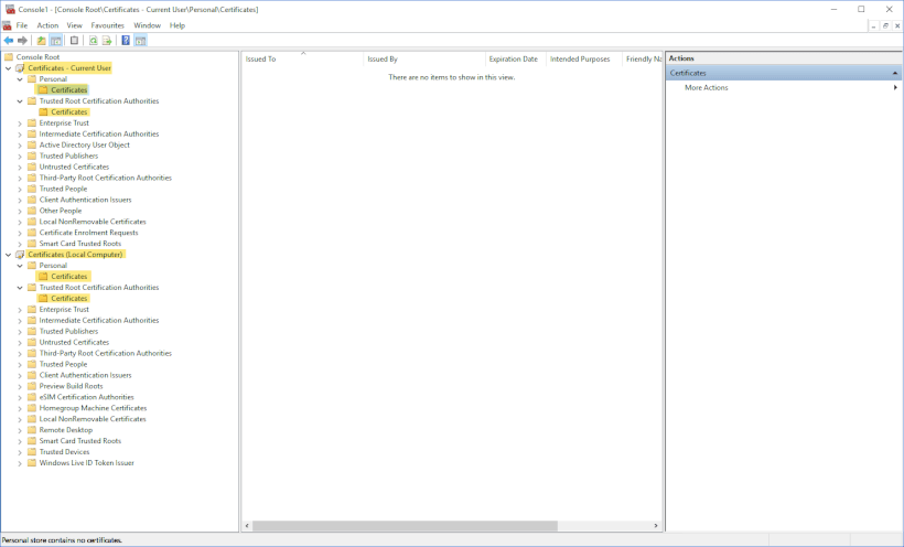 Remove Certificates from Windows Using the Certificate Manager